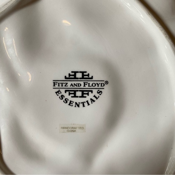 Fitz and Floyd Set of 2 Santa Christmas Cookie Dish Ceramic Plates - Picture 9 of 11